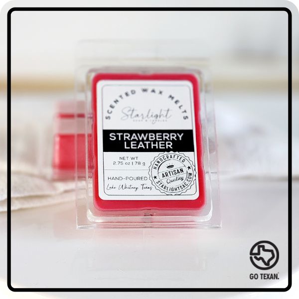 Strawberry Leather Wax Melt
